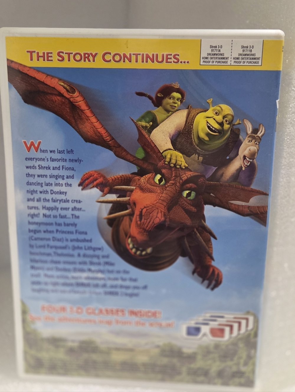 Shrek 3D Movie Cover Art - Green. Without The Glasses - Picture 2 of 3